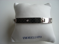 Edelstalen armband met diamant lengte 21 cm